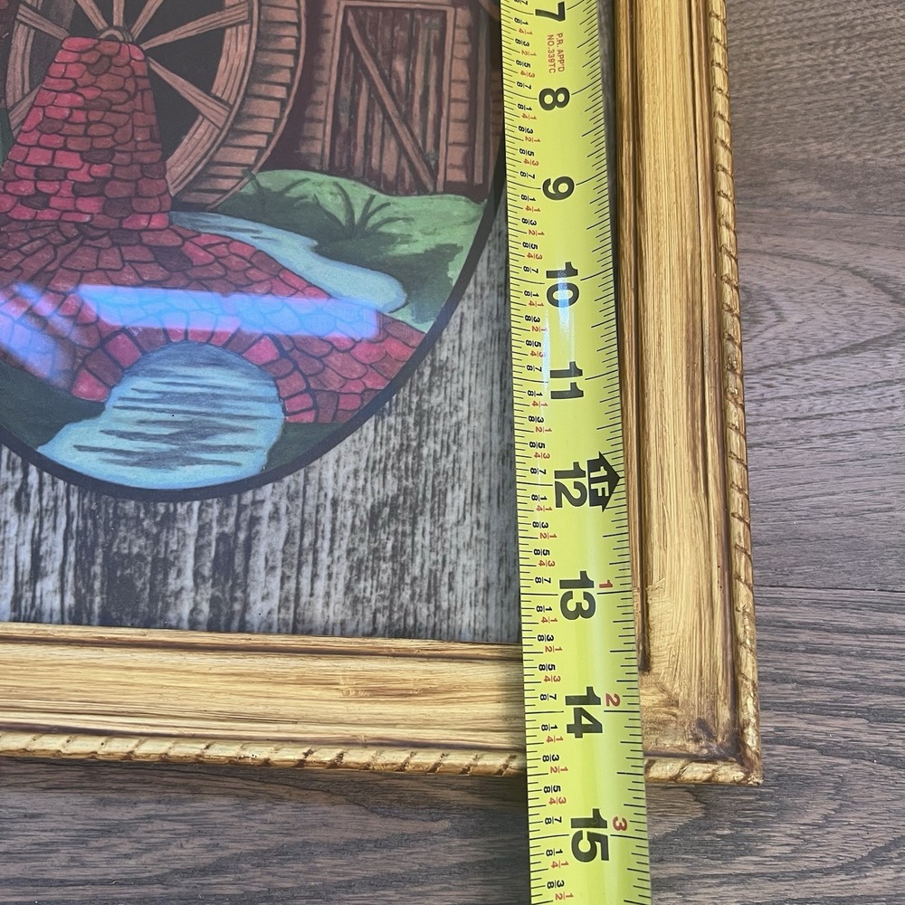 Vintage Rustic Watermill Wall Art Framed Country Cottage Farmhouse Decor - Picture 10 of 10